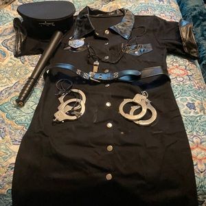 Sexy Cop Halloween DRESS Costume including accessories